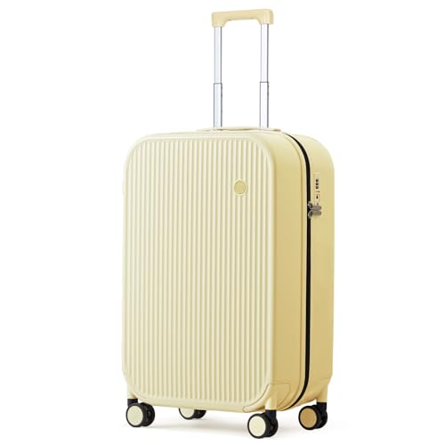 20 Inch Carry On Luggage PC Hardside Suitcases with Wheels & TSA for Travel Woman Men (Lark Yellow TSA2 / 20-inch)