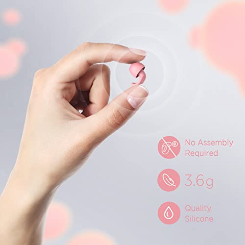 Silicone Reusable Soft Comfortable Earplugs for Sleeping (Pink)