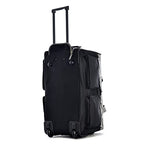 29 inch Jumbo Size 8 Pockets Wheeled Rolling Duffel Bag Water Resistant Luggage Lightweight Travel Suitcase with Retractable Handle (29 inch / Black)