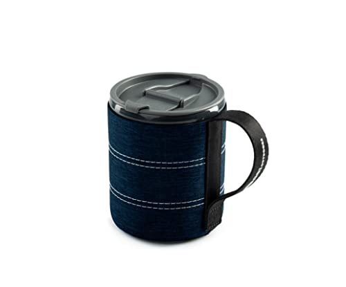 Infinity Lightweight Neoprene Backpacker Neoprene Mug for Camping and Backpacking (Heathered Blue)