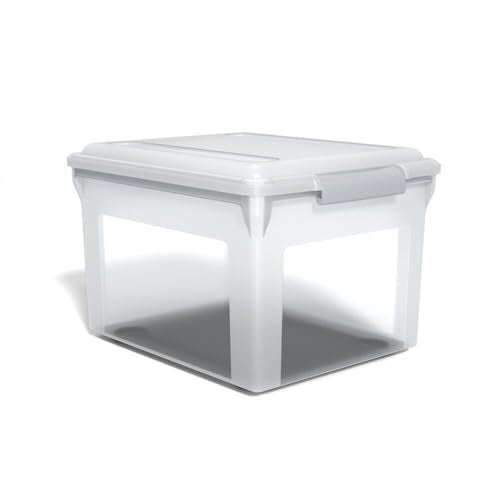 Store & Slide Plastic File Box (Clear)