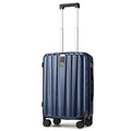 20 Inch Carry On Luggage 22x14x9 Airline Approved Lightweight PC Hard Shell Suitcases with Wheels Travel Luggage Rolling Suitcase Travel Luggage Bag for Weekender (20 Inch / Dark Blue)