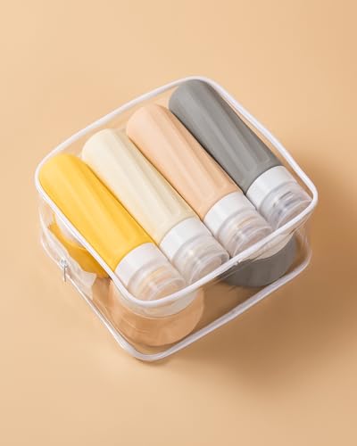 Travel Size Toiletries 8 Pack (3oz bottle 3oz jar / Golden wheat field)