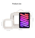 2 Pack Mahjong Tile Storage Bag with Zipper Transparent Mahjong Tile Carrying Case Zippered Storage Bag Waterproof PU TSA Approved Cosmetic Pouches (0-Large+Mini-White)