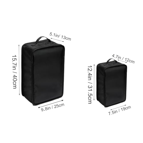 Travel Shoe Bags (Black / 2+2 Packs)