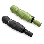 Small Compact Travel Umbrella with UV Protection for Sun & Rain (K-2 Pack Macha Green & Black)