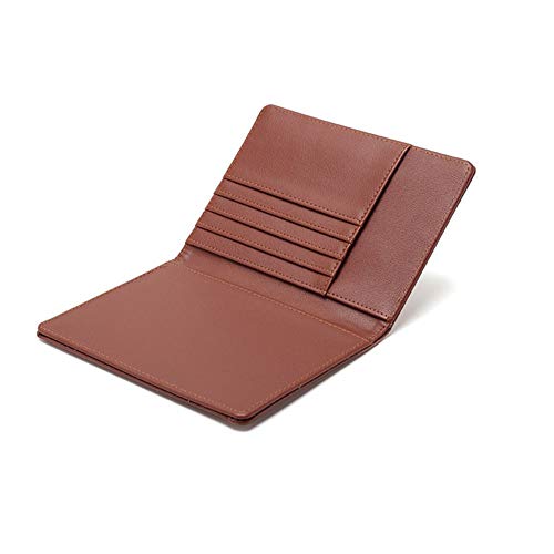 Travel Wallet & Family Leather Passport Holder Cover RFID Blocking Travel Wallet (Coffee)