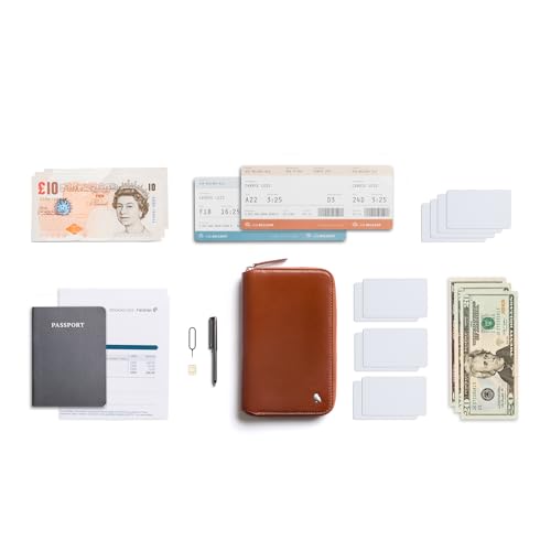 Travel Folio Leather Passport Wallet (Sienna)