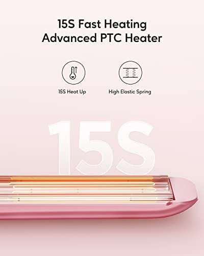 Salon Flat Iron Hair Straightener (1 inch / Bright Rose Gold)