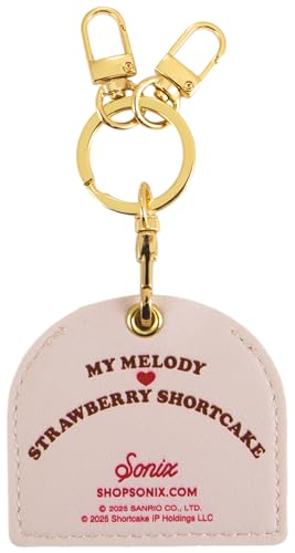 Keychain Case Compatible with Apple AirTag (My Melody X Strawberry Shortcake)