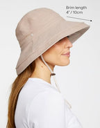 Women's Holiday Sun Hat UPF 50+ (Small-Medium / Natural/Beige)