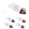 4 Pack Shoe Bags for Travel Satin Fabric Shoe Bag with Drawstring for Men Women Travel Protecting Storing Shoes (White)
