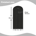 Garment Bags for Hanging Clothes (Black / 45''- 2 Pack)