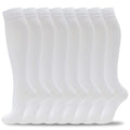 8 Pairs Compression Socks for Men & Women 20 (Large-X-Large / 06-8 Pairs-white-new)