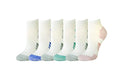 Women's 6 Pack Performance Cotton Cushion Athletic Ankle Socks Sockshosiery (8-12 / Teal/Purple/Ochre)