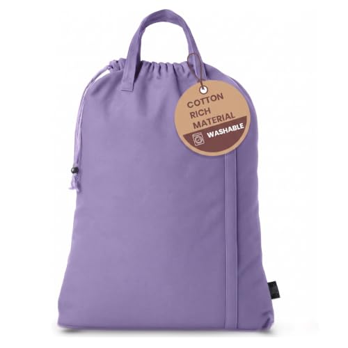 LFH Home Cotton Rich Large Premium Canvas Laundry Bag (28"x36" (Pack of 1) / Lavender)