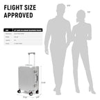 20 Inch Zipperless PC Carry On Luggage With Wheels (Sliver / 20-Inch)