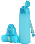 Collapsible Water Bottles with Straw for Travel (Ocean Breeze)