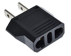 European to US Plug Adapter (1 Pack | Black)
