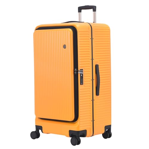 29 Inch Aluminum Frame Checked Luggage Top Opening (Orange / 29 Inch)