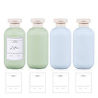 10 oz Plastic Travel Shampoo Bottles (Green+Blue / 300ml/10 oz)