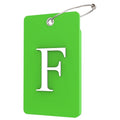 2 Pack Initial Luggage Tags for Suitcases Airplane Travel Essentials (Large F / Green)