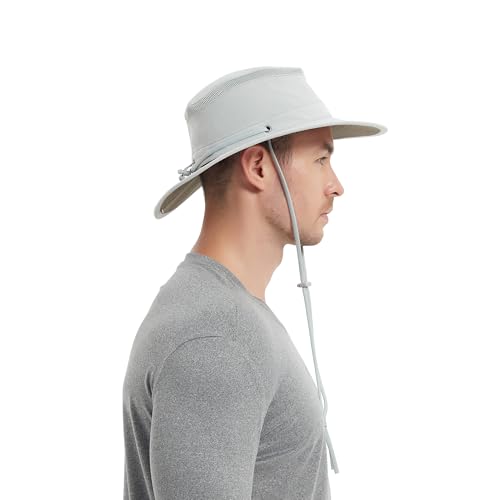Cimarron Safari Sun Hat with Wide Brim for Outdoor Fishing Hiking (Large / Light Grey)