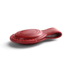 Genuine Leather Keychain Holder Compatible with AirTag (Dark Red)
