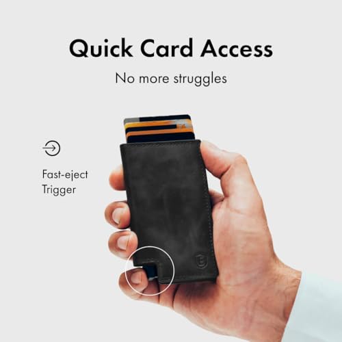 Parliament Pop Up Minimalist Wallet for Men (Nappa Black)