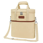 3 Bottle Insulated Leakproof Wine Cooler Bag (Cream Beige)