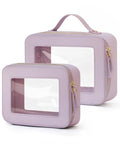 Clear Toiletry Bag 2 Pack (Purple / Dual Elegance)