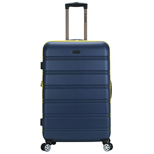 Melbourne Hardside Expandable Spinner Wheel Luggage (Navy / Checked Large 28")