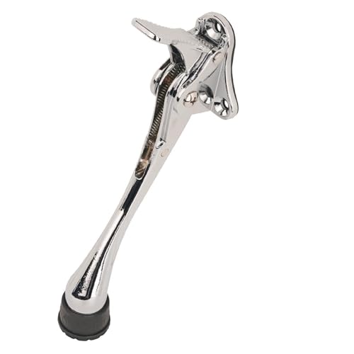 One Touch Kickdown Door Stopper (Chrome / 6 INCH X 1 PACK)