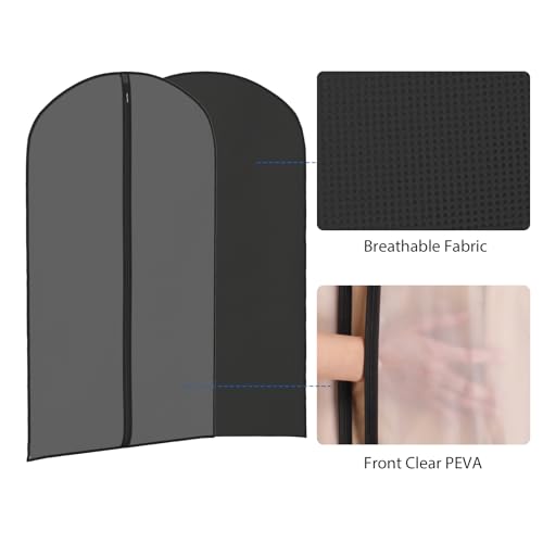Clear Garment Bag Dress Bags for Storage 43 in (43"-8pcs)