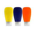 Travel Bottles for Toiletries (Yellow-Navy Blue-Orange)