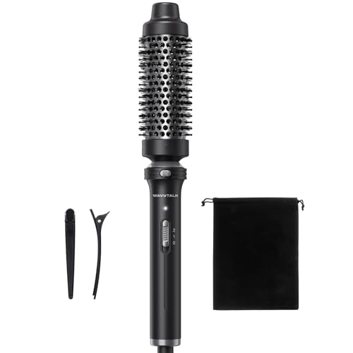 Thermal Brush 1.5" Detachable Heated Round Brush for Blowout Look (Classic Black)