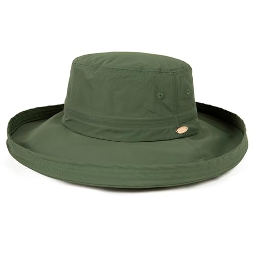 UVCoolix Women's UPF 50+ Wide Brim Cooling Sun Hat (X-Large / Green)