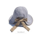 Wide Brim Hats for Woman Foldable Hats Sun Hats for Women uv Protection Bowknot Bucket hat Adjustable hat with Ponytail Hole Gery Grey (Grey)