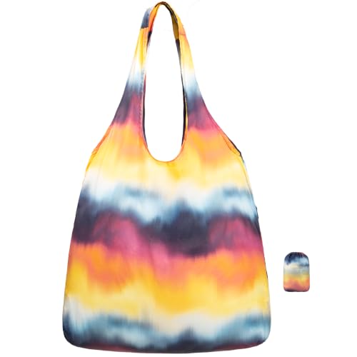 Standard 19L Tote Foldable Packable Reusable Grocery Shopping Bag (Clouds)