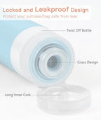 Travel Bottles for Toiletries 6 Pack (Black)