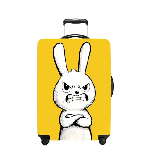 Yellow Rabbit Luggage Cover Washable Suitcase Protector Anti (Yellow Rabbit / M(24-26inch suitcase))
