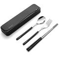 Travel Utensils with Case (Black)