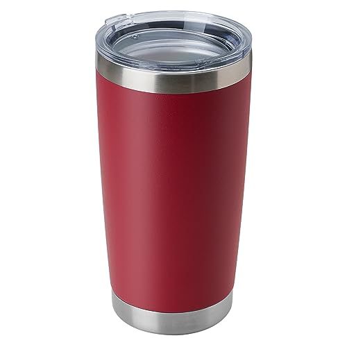 20oz Stainless Steel Tumbler Bulk with Lid (1 Count (Pack of 1) / Powder Red)