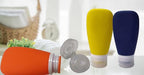 Travel Bottles for Toiletries (Yellow-Navy Blue-Orange)