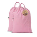 LFH Home Large Premium Cotton Rich Canvas Laundry Bag with Drawstring and Handles Heavy Duty (28"x40" (Pack of 2) / Pink)