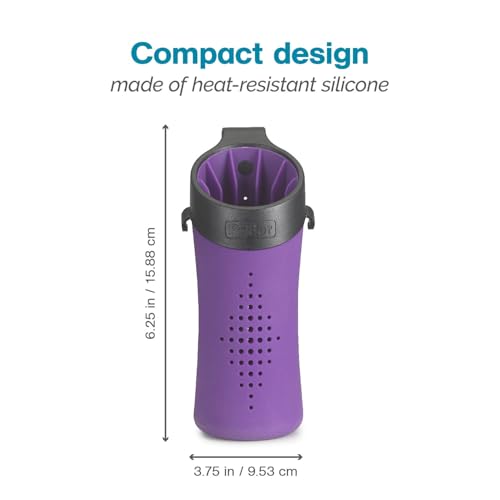 High Heat Silicone Hot Sleeve Cover for Flat Iron (Purple)