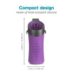 High Heat Silicone Hot Sleeve Cover for Flat Iron (Purple)