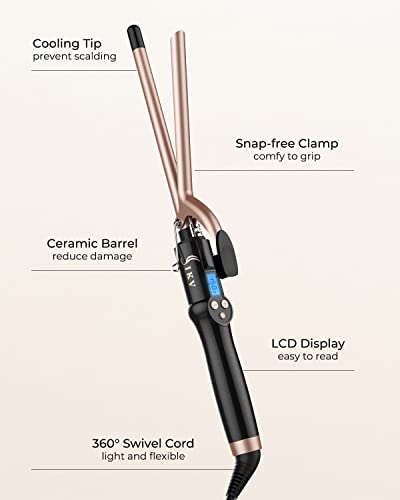 1 2 inch Thin Curling Iron Extra Long Barrel (1/2 Inch)