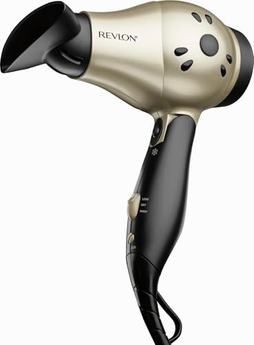 1875W Compact Folding Handle Hair Dryer (Gold/Black / 1 Count (Pack of 1))