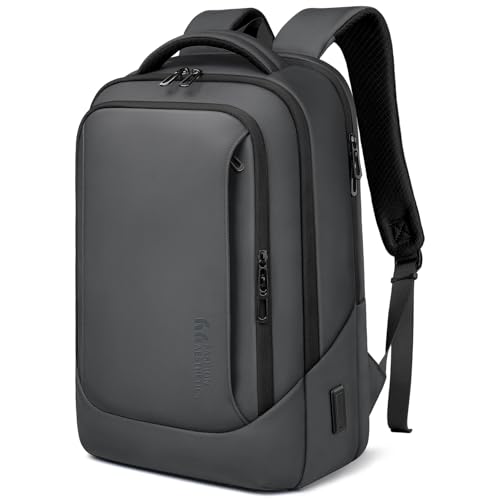 Laptop Backpack for Men for 15.6 Inch Computer Bag with USB A&C Charger (Dark Grey / 15.6 inch)
